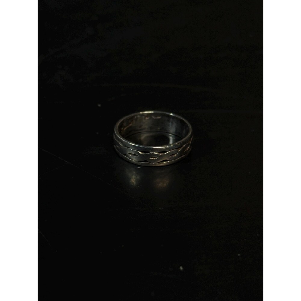 Vintage Sterling Silver Rope Motif Band Ring Size 5.5